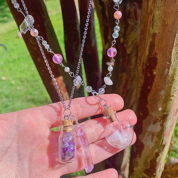 chains crystal chip love position rosary style necklace chain female fairycore witchy, Silver
chains crystal chip love position rosary style necklace chain female fairycore witchy, Silver