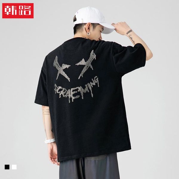 fashion japanese men's 2021 summer diamond devil print t-shirt loose couple short-sleeved harajuku streetwear t-shirts, White;black
fashion japanese men's 2021 summer diamond devil print t-shirt loose couple short-sleeved harajuku streetwear t-shirts, White;black