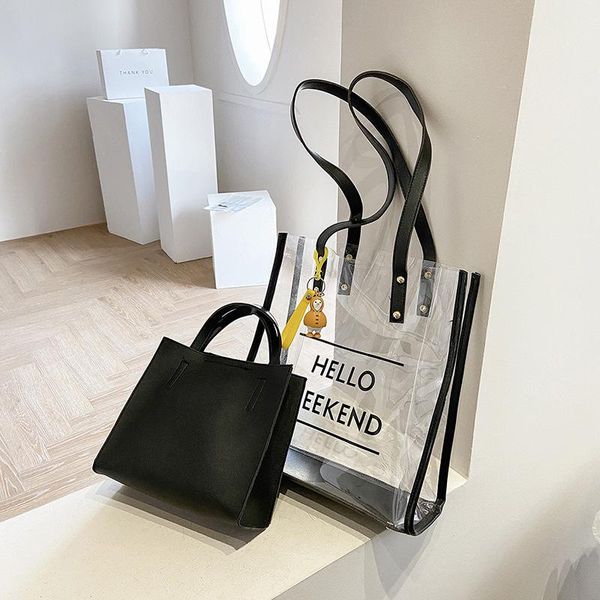 evening bags women's transparent jelly shoulder large summer beach handbag fashion totes casual famale bag with pu leather inner pocket
evening bags women's transparent jelly shoulder large summer beach handbag fashion totes casual famale bag with pu leather inner pocket