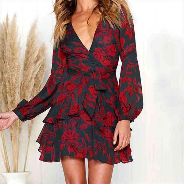 uguest summer deep women dresses v neck floral printed mini party lady beach causal long sleeve, Black;gray
uguest summer deep women dresses v neck floral printed mini party lady beach causal long sleeve, Black;gray