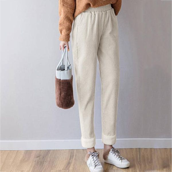 women's pants & capris casual korean fashion winter corduroy solid color high waist keep warm female long, Black;white
women's pants & capris casual korean fashion winter corduroy solid color high waist keep warm female long, Black;white