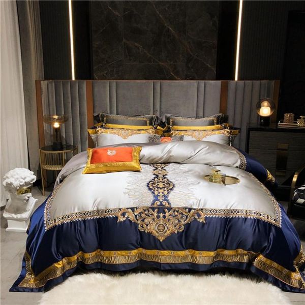 bedding sets luxury gold blue satin silk duvet cover set with zipper closure,egyptian cotton sheet bed spread pillowcase 4/6/11pcs
bedding sets luxury gold blue satin silk duvet cover set with zipper closure,egyptian cotton sheet bed spread pillowcase 4/6/11pcs