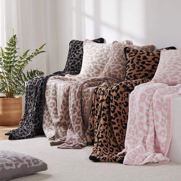 blankets leopard print fleece high-grade blanket sofa super lightweight warm bedspread