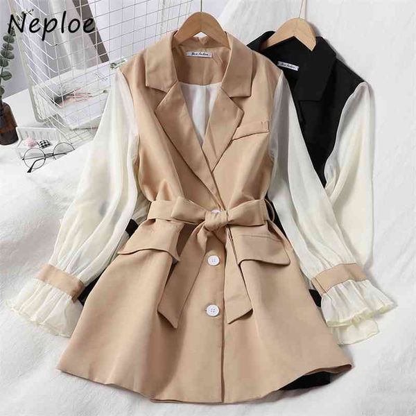 neploe women dress autumn 2021 fashion patchwork chiffon long sleeve sashes temperament notched collar korean gentleness dresses 210329, Black;gray
neploe women dress autumn 2021 fashion patchwork chiffon long sleeve sashes temperament notched collar korean gentleness dresses 210329, Black;gray