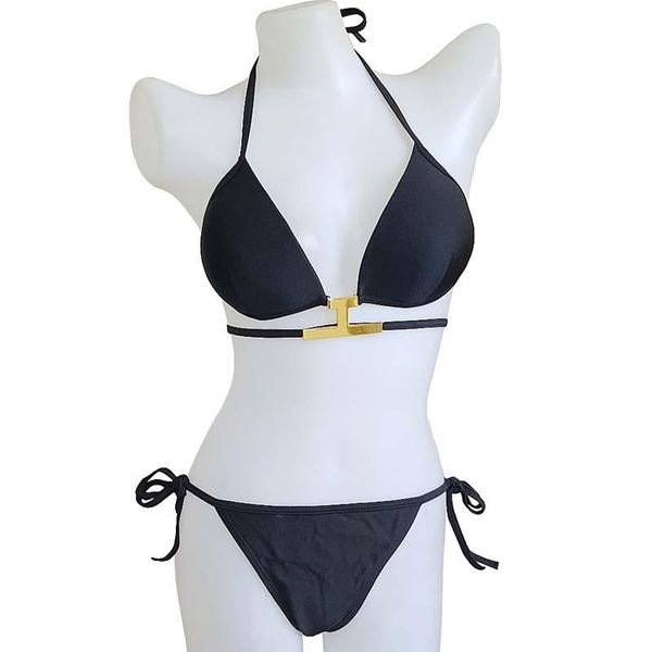 women's swimwear paotang 2021 spring ladies swimsuit halter neck strap gathered multi-rope metal i-shaped decorative bikini split beach, White;black
women's swimwear paotang 2021 spring ladies swimsuit halter neck strap gathered multi-rope metal i-shaped decorative bikini split beach, White;black