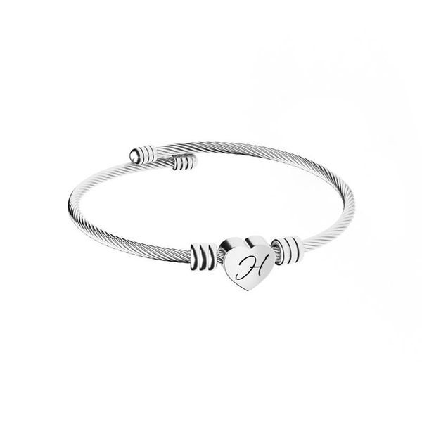 bangle love stainless steel heart-shaped lettering pendant color bracelet ladies jewelry wholesale, Black
bangle love stainless steel heart-shaped lettering pendant color bracelet ladies jewelry wholesale, Black