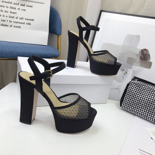 2022 summer luxury designer sandals open toe mesh platform high heels women's lace dress shoes black beige evening shoes size 35-40
2022 summer luxury designer sandals open toe mesh platform high heels women's lace dress shoes black beige evening shoes size 35-40