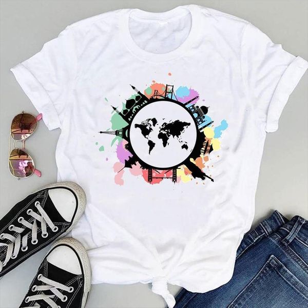 cartoon watercolor vacation holiday womens short sleeve graphic summer fashion print female clothes tees t shirt, White
cartoon watercolor vacation holiday womens short sleeve graphic summer fashion print female clothes tees t shirt, White