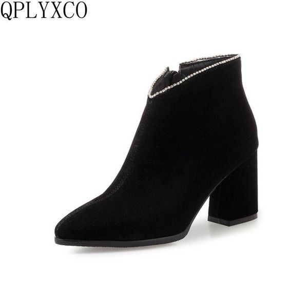 boots qplyxco 2021 big size 32-48 ankle boot short women pointed toe zipper high heels wedding party shoes woman 218-6, Black
boots qplyxco 2021 big size 32-48 ankle boot short women pointed toe zipper high heels wedding party shoes woman 218-6, Black