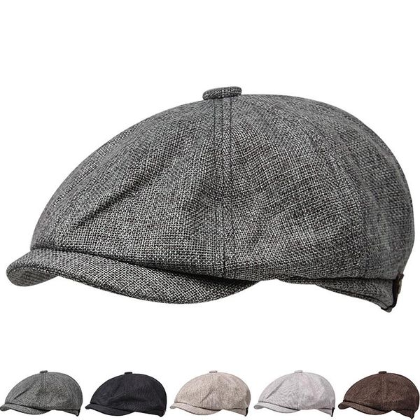 berets linen sboy hat men's beret forward retro wild ivy classic painter casual female trucker, Blue;gray
berets linen sboy hat men's beret forward retro wild ivy classic painter casual female trucker, Blue;gray