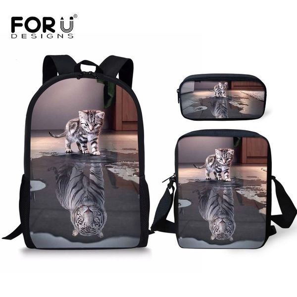 backpack forudesigns cat refracts tiger 3d printing school bags set for teen boys casual primary student campus mochila
backpack forudesigns cat refracts tiger 3d printing school bags set for teen boys casual primary student campus mochila