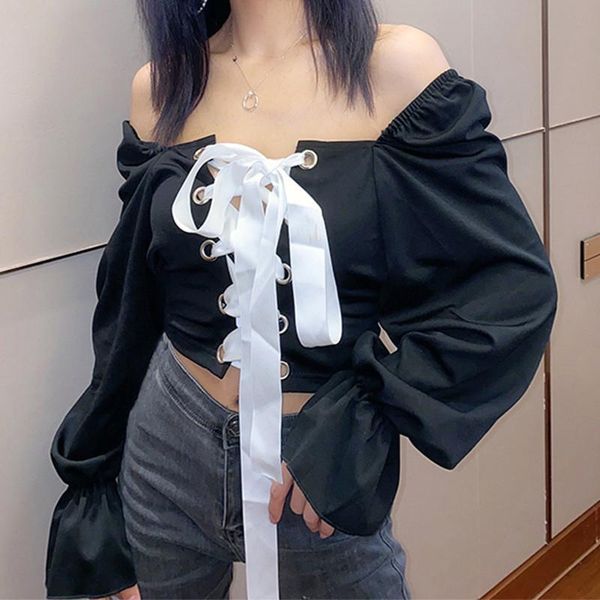 women's t-shirt women ruched slim square collar t shirt lady casual open back lace-up pullovers female fashion autumn spring clothing 2, White
women's t-shirt women ruched slim square collar t shirt lady casual open back lace-up pullovers female fashion autumn spring clothing 2, White