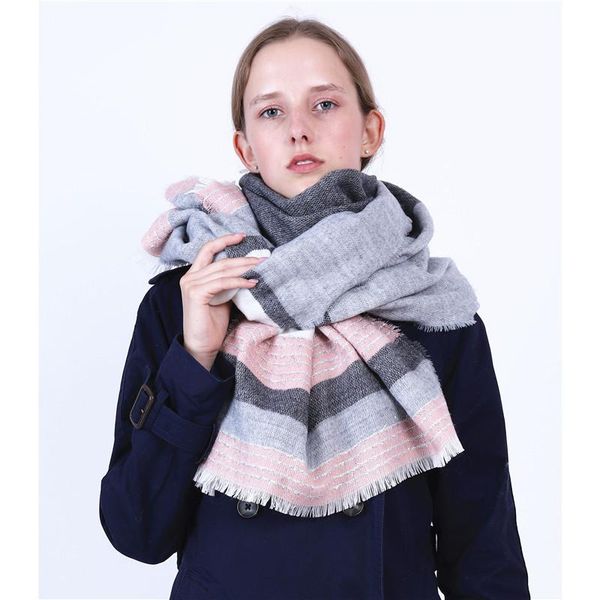 scarves bright plaid scarf for 2021. women's thickened silk stripe color matching cashmere warm shawl, Blue;gray
scarves bright plaid scarf for 2021. women's thickened silk stripe color matching cashmere warm shawl, Blue;gray
