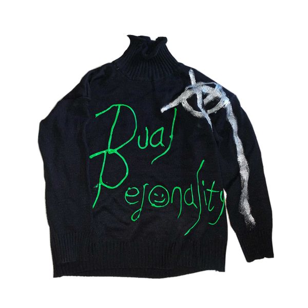 men's sweaters "rabbit. b" 1of1 remake minority black reflective turtleneck sweater long sleeve, White;black
men's sweaters "rabbit. b" 1of1 remake minority black reflective turtleneck sweater long sleeve, White;black