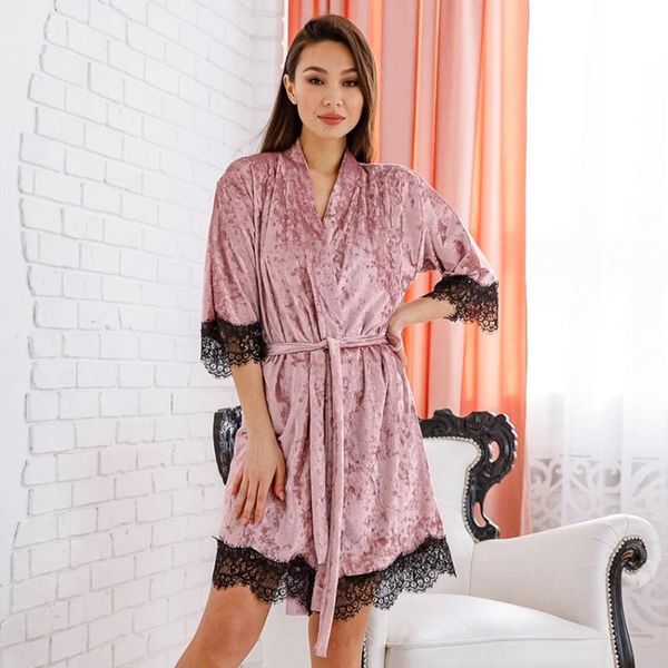 women's sleepwear restve knit velvet women robes 2 piece set half sleeve robe sashes female casual home dress lace spaghetti strap pink, Black;red
women's sleepwear restve knit velvet women robes 2 piece set half sleeve robe sashes female casual home dress lace spaghetti strap pink, Black;red