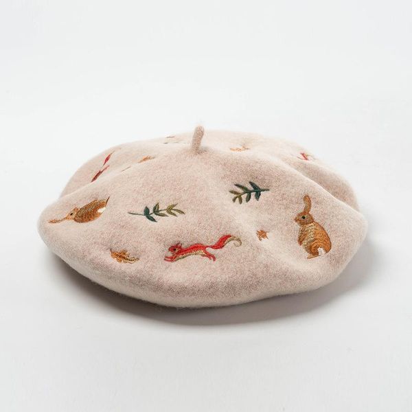 berets korean herfst en winter mori squirrel leaves wool wollen baret artist hat muts, Blue;gray
berets korean herfst en winter mori squirrel leaves wool wollen baret artist hat muts, Blue;gray