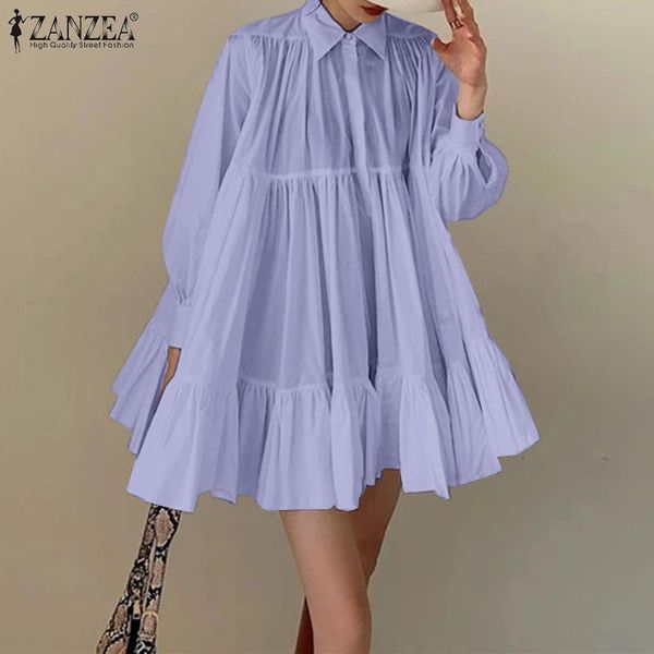 casual dresses plus size zanzea women ruffle dress 2021 spring a-line mini vestidos fashion pleated lapel solid long sleeve sundress 5xl, Black;gray
casual dresses plus size zanzea women ruffle dress 2021 spring a-line mini vestidos fashion pleated lapel solid long sleeve sundress 5xl, Black;gray