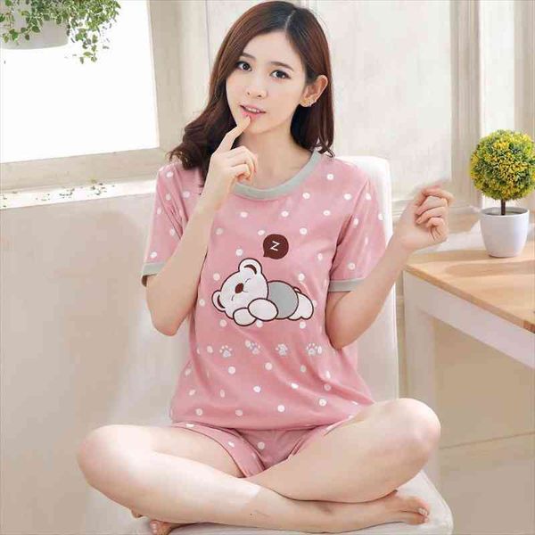 summer short sleeve thin cartoon print loose sleepwear girl pijamas mujer leisure nightgown women pajamas sets, Black;red
summer short sleeve thin cartoon print loose sleepwear girl pijamas mujer leisure nightgown women pajamas sets, Black;red