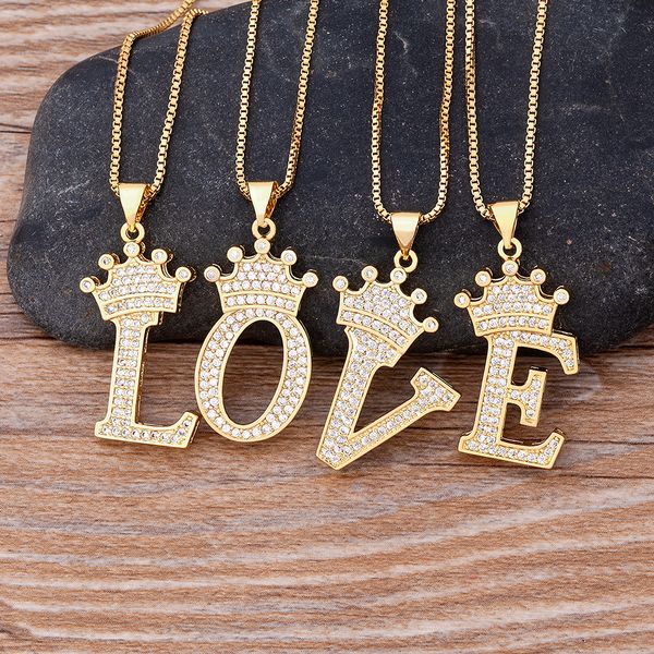 pendant necklaces luxury copper zircon a-z crown alphabet chain punk hip-hop style fashion woman man initial name jewelry, Silver
pendant necklaces luxury copper zircon a-z crown alphabet chain punk hip-hop style fashion woman man initial name jewelry, Silver