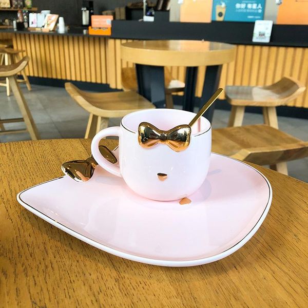 mugs gold bow mug with dish coffee cups set,include 1 teacup saucer spoon,porcelain for afternoon tea set
mugs gold bow mug with dish coffee cups set,include 1 teacup saucer spoon,porcelain for afternoon tea set