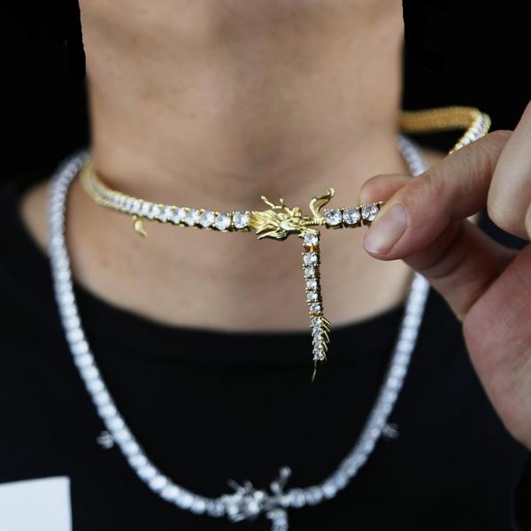 chokers iced out bling 5a cz paved tennis chain men boy chinese dragon charm 5mm cubic zirconia choker necklace, Golden;silver
chokers iced out bling 5a cz paved tennis chain men boy chinese dragon charm 5mm cubic zirconia choker necklace, Golden;silver