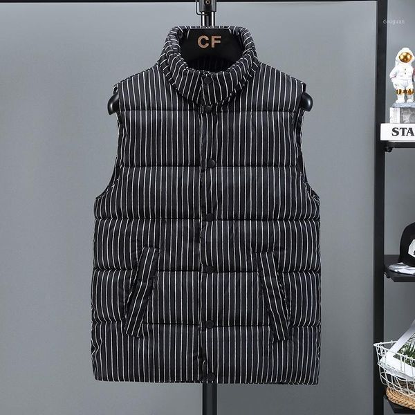 men's vests vest jacket winter single-breasted warm sleeveless 2021 casual stand-up collar stripes men autumn thicken waistcoat, Black;white
men's vests vest jacket winter single-breasted warm sleeveless 2021 casual stand-up collar stripes men autumn thicken waistcoat, Black;white