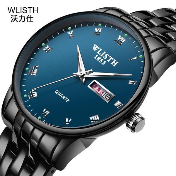 fashion wlisth brand couple gift stainless steel band bussiness men women clock classic double calendar lovers wrist watch wristwatches, Slivery;brown
fashion wlisth brand couple gift stainless steel band bussiness men women clock classic double calendar lovers wrist watch wristwatches, Slivery;brown
