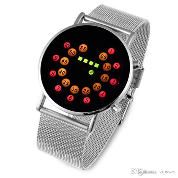 men luminous fashion electronic watch luxury conception led digital military sport wristwatch mens full stainless steel watches, Slivery;brown
men luminous fashion electronic watch luxury conception led digital military sport wristwatch mens full stainless steel watches, Slivery;brown