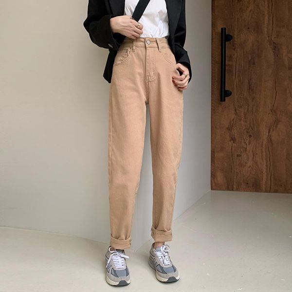 women's jeans autumn and winter khaki harem high waist loose slimming tall cigarette pants full-length trousers, Blue
women's jeans autumn and winter khaki harem high waist loose slimming tall cigarette pants full-length trousers, Blue