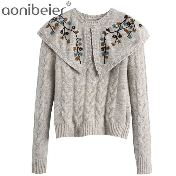 spring autumn fashion splicing long sleeve embroidery turn-down collar sweater women pullover 210604, White;black
spring autumn fashion splicing long sleeve embroidery turn-down collar sweater women pullover 210604, White;black