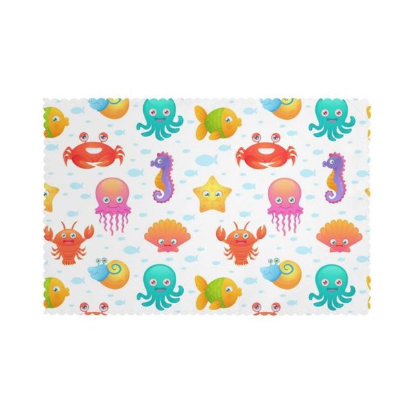 mats & pads placemat for dining table cute sea animals heat-resistant kitchen 6 pcs accessories
mats & pads placemat for dining table cute sea animals heat-resistant kitchen 6 pcs accessories