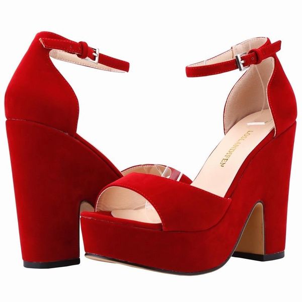 european sweet faux suede high thick heel platform peep toe ankle strap sandals women court shoes for female zapatos mujer, Black
european sweet faux suede high thick heel platform peep toe ankle strap sandals women court shoes for female zapatos mujer, Black