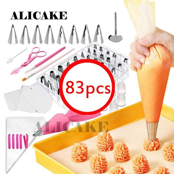 baking & pastry tools 83 pcs cake decorating set cupcake diy nozzles bag pip frosting tool kit scraper fandont pen brush for wedding party
baking & pastry tools 83 pcs cake decorating set cupcake diy nozzles bag pip frosting tool kit scraper fandont pen brush for wedding party