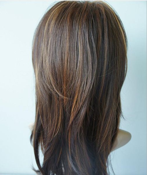 america africa europe women lady long dark brown hair synthetic wig mix texture with cap, Black
america africa europe women lady long dark brown hair synthetic wig mix texture with cap, Black
