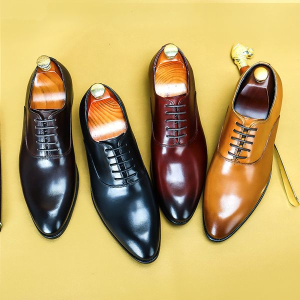 Lacing Formal Italian Design Shoe For Men Genuine Leather Wedding Business Oxford Party Shoe Black Coffee Pointed Toe Dress Shoe
Lacing Formal Italian Design Shoe For Men Genuine Leather Wedding Business Oxford Party Shoe Black Coffee Pointed Toe Dress Shoe