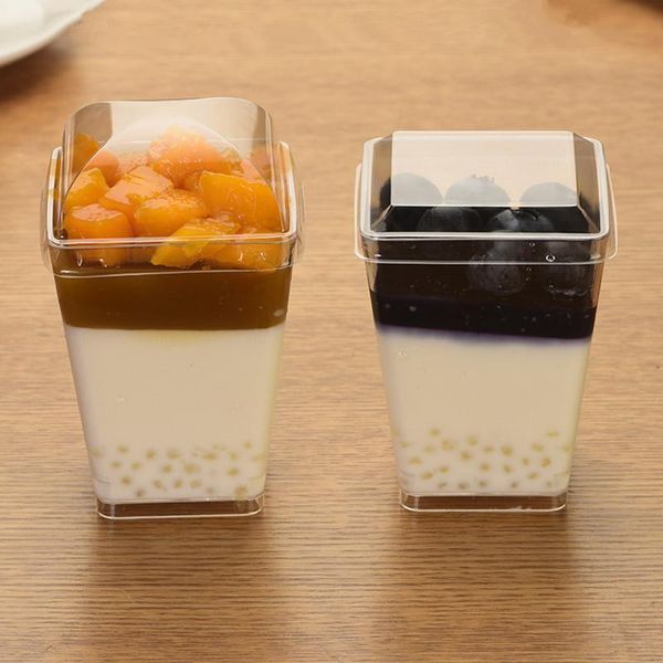 50pcs square transparent mousse dessert cups 150ml ice cream pudding jelly yogurt plastic cup birthday party favors cake box disposable & st
50pcs square transparent mousse dessert cups 150ml ice cream pudding jelly yogurt plastic cup birthday party favors cake box disposable & st