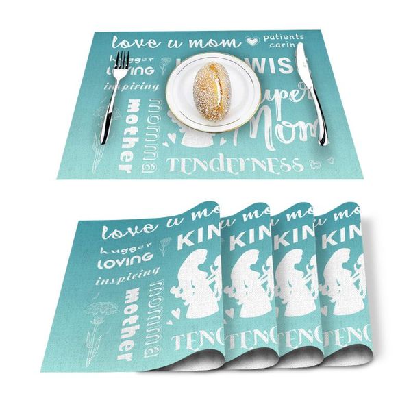 table runner 4/6pcs mothers day love turquoise kitchen placemat set dining mats cotton linen pad bowl cup mat home decor
table runner 4/6pcs mothers day love turquoise kitchen placemat set dining mats cotton linen pad bowl cup mat home decor