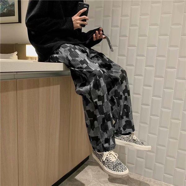 straight jeans men's and women's fashion high-waisted wide-leg pants loose casual all-match hip-hop washed, Blue
straight jeans men's and women's fashion high-waisted wide-leg pants loose casual all-match hip-hop washed, Blue