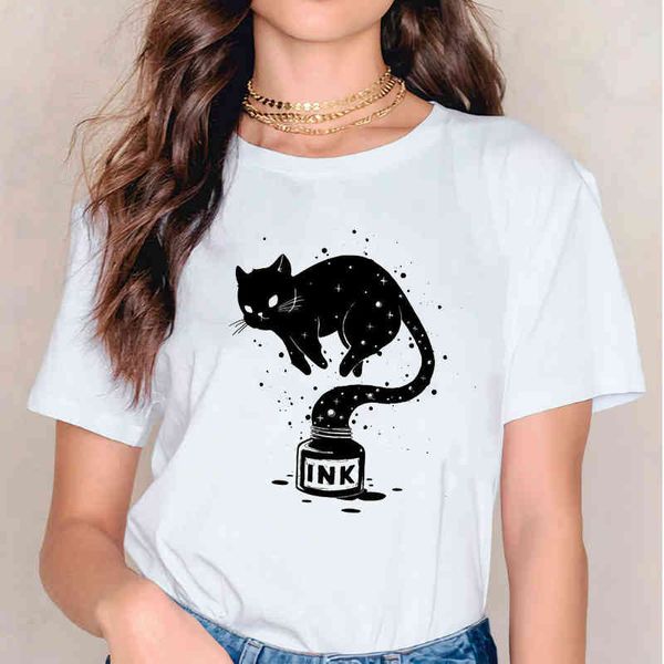 women's t-shirt women t-shirts t shirt watercolor cat summer autumn cute kawaii 90s ladies print lady womens graphic female te, White
women's t-shirt women t-shirts t shirt watercolor cat summer autumn cute kawaii 90s ladies print lady womens graphic female te, White