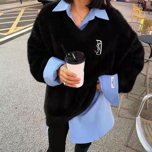 lazy wind loose show thin v-neck sweater women korean hair winter new thick warm color solid color a variety of colors can choose home deliv, White;black
lazy wind loose show thin v-neck sweater women korean hair winter new thick warm color solid color a variety of colors can choose home deliv, White;black