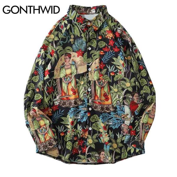 gonthwid hawaiian beach shirts leaf flowers floral print long sleeve aloha party holiday shirt streetwear mens hip hop 210626, White;black
gonthwid hawaiian beach shirts leaf flowers floral print long sleeve aloha party holiday shirt streetwear mens hip hop 210626, White;black