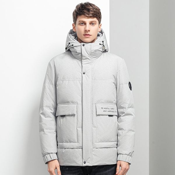 winter white duck down leisure jacket men's trend thickened warm hooded wear, Black
winter white duck down leisure jacket men's trend thickened warm hooded wear, Black