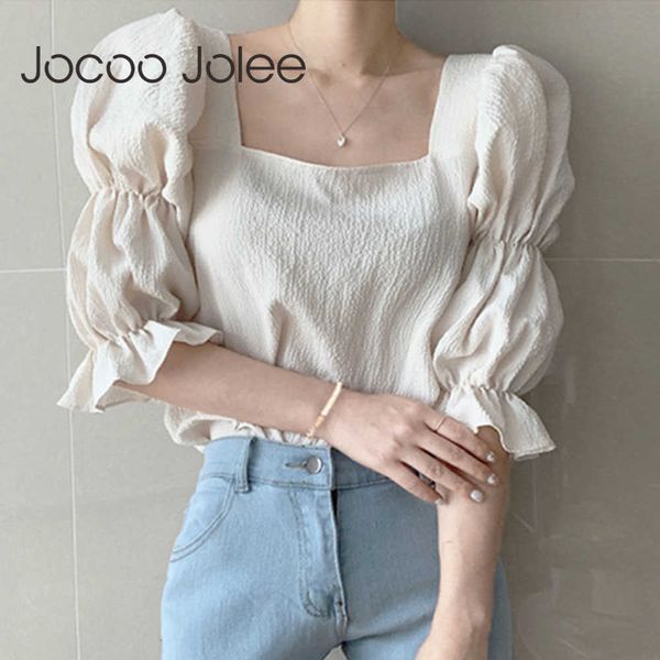 jocoo jolee women elegant korean puff sleeve square collar blouses simple chic shirts casual summer chiffon blouses and 210619, White
jocoo jolee women elegant korean puff sleeve square collar blouses simple chic shirts casual summer chiffon blouses and 210619, White