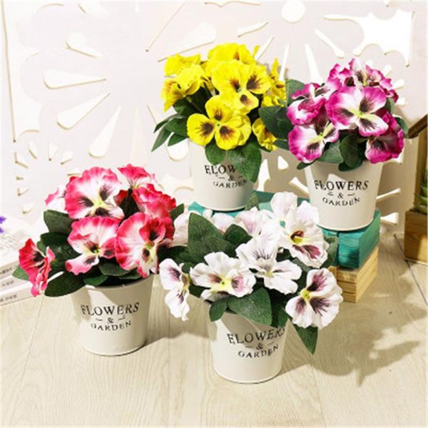 decorative flowers & wreaths 10 head artificial simulation pansy flower silk fake bouquet for diy home festival wedding decoration
decorative flowers & wreaths 10 head artificial simulation pansy flower silk fake bouquet for diy home festival wedding decoration