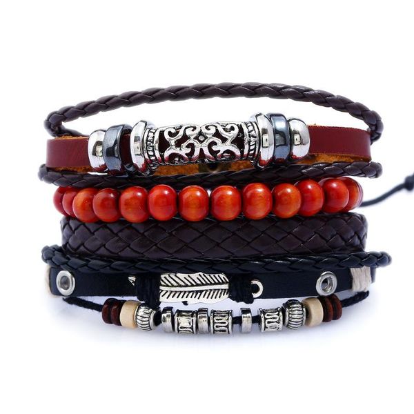 vintage anchor multilayer leather bracelet men fashion weaving string wood-bead gift charm bracelets, Golden;silver
vintage anchor multilayer leather bracelet men fashion weaving string wood-bead gift charm bracelets, Golden;silver