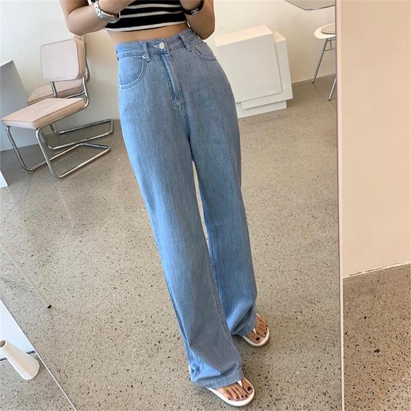 women's jeans hzirip straight loose denim pants casual women 2021 autumn ol femme cowboy light washed high waist chic trousers, Blue
women's jeans hzirip straight loose denim pants casual women 2021 autumn ol femme cowboy light washed high waist chic trousers, Blue