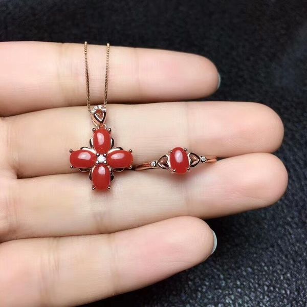 bracelet, earrings & necklace meibapj natural red coral gemstone 925 pure silver ring pendant 2 suits fine wedding jewelry sets for women, Black
bracelet, earrings & necklace meibapj natural red coral gemstone 925 pure silver ring pendant 2 suits fine wedding jewelry sets for women, Black