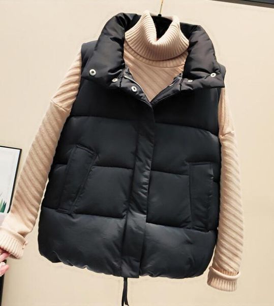women's vests women autumn and winter 2021 thickened vest filling cotton solid color sleeveless jacket, Black;white
women's vests women autumn and winter 2021 thickened vest filling cotton solid color sleeveless jacket, Black;white