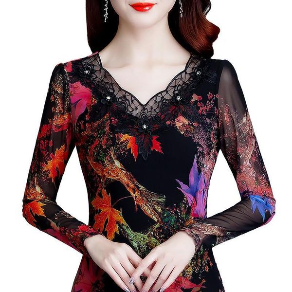 women's spring autumn style lace blouse shirt printed v-neck hollow out long sleeve korean slim sp1191 blouses & shirts, White
women's spring autumn style lace blouse shirt printed v-neck hollow out long sleeve korean slim sp1191 blouses & shirts, White