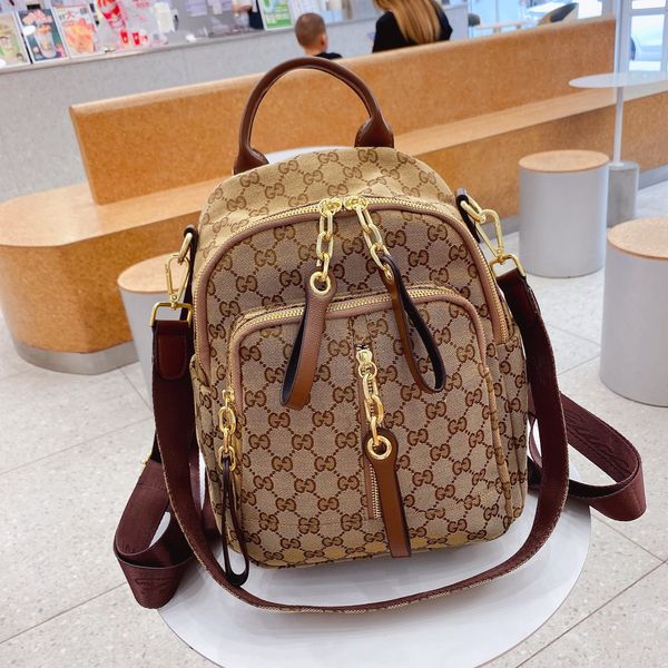 luxury designer bags ladies handbag brand letter printed leather backpack style with original dust bag 004